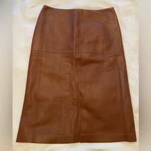 Lafayette 148 New York lambskin skirt